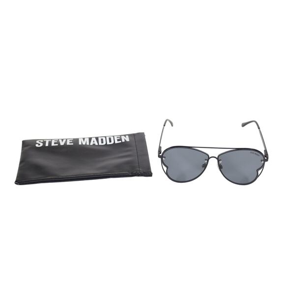 Steve Madden MONET Aviator Sunglasses - Black / Grey - NWT - Picture 9 of 9